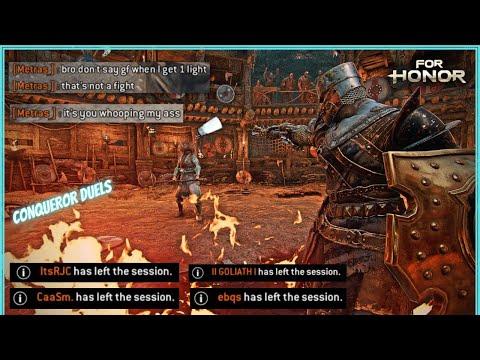 [ For Honor ] Crutching Conq = SALTY RAGE QUITS | Conqueror Duels