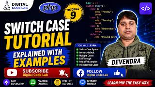 🚀 PHP Switch Case Statement Explained 🔥 | PHP Tutorial #9 | Learn PHP Programming for Beginners