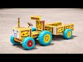 How To Make Tractor Trolley From Matchbox Diy Toy Mini Tractor Trolley Toy Project