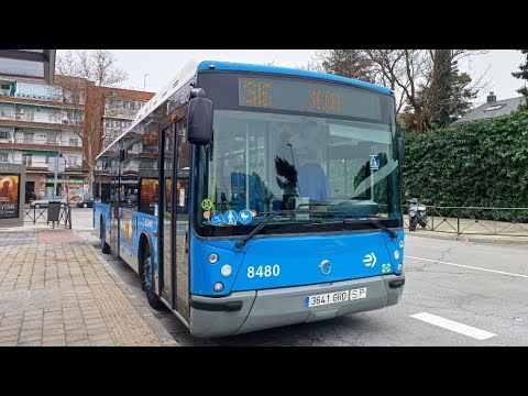 Hispano Habit irisbus Cityclass GNC voith de EMT Madrid N°8480 en el SE744 (circular Rejas)