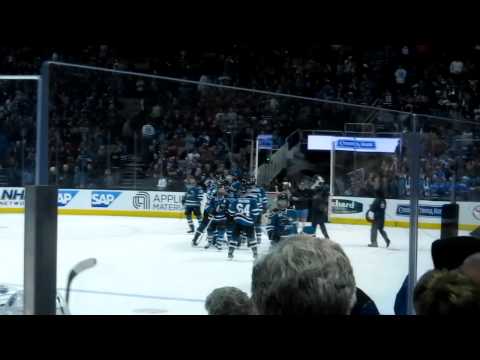 Sharks victory against the Edmonton Oilers