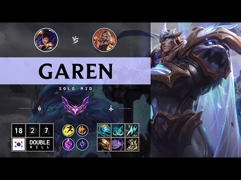 Garen Mid vs Qiyana - KR Master Patch 14.12