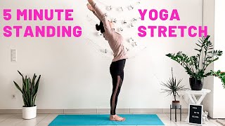 Download lagu 5 MIN STANDING MORNING YOGA STRETCH | Yoga without mat | Yoga with Uliana mp3