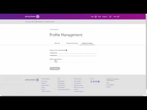 Managing pitneybowes.com Site and Account Settings