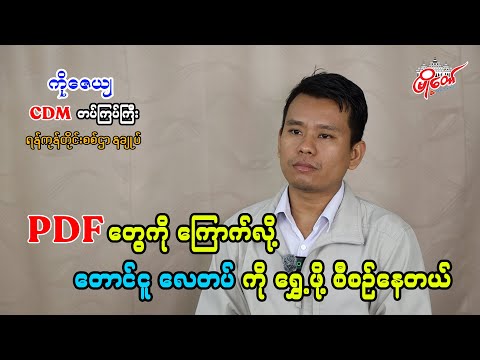 PDF တွေကို ကြောက်လို့ တောင်ငူလေတပ်ကို ရွှေ့ဖို့ စီစဉ်နေပြီ
