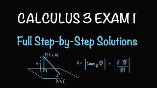 Calculus 3 Exam 1 Review (Summer 2026) | Full Solutions + Multivariable Calculus Test Prep