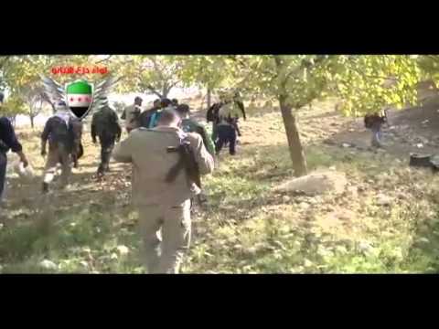 توجه عناصر كتيبة لواء هنانو لاقتحام كتيبة الدفاع الجوي في بلدة الدويلة في ريف إدلب