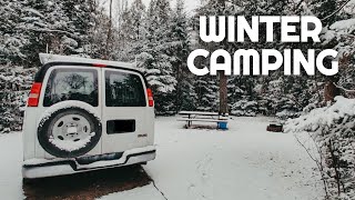 Van Life Winter Camping at Macgregor Point Provincial Park | Cook some camping meals with us!