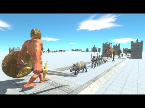 Achilles battle every unit On a challenging path - Animal Revolt Battle Simulator