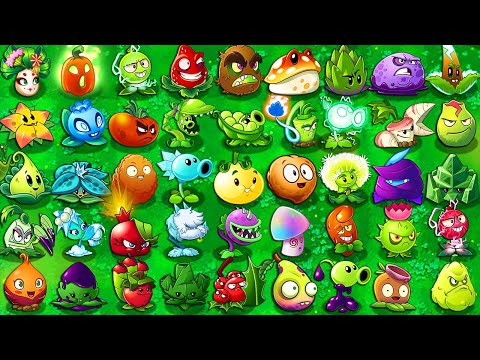 All Plants PVZ 2 Power-Up! vs Jurassic Final Boss in Plants vs Zombies 2 (PVZ2 Version 8.9.1)