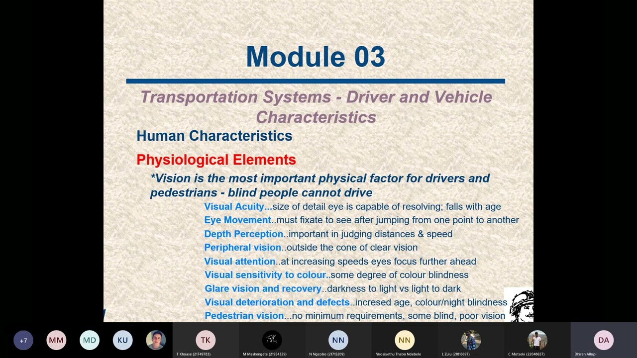 Transportation Systems  Module 3