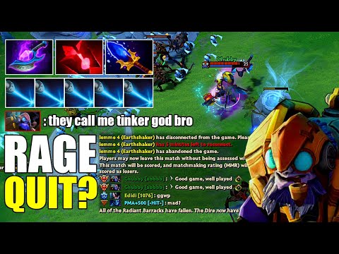 This Tinker Make Earthshaker Rage Quit | Tinker Dota 2 Gameplay