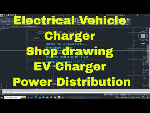 How to do Electrical Electric Vehicle Charger in AutoCAD