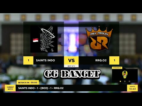 Match 1 Saints indo VS RRQ Mobile legends heroes cup.