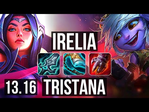IRELIA vs TRISTANA (MID) | 10 solo kills, 1800+ games, 17/2/7, Legendary | EUW Master | 13.16