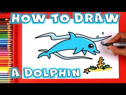 How to Draw a Dolphin Underwater for kids and Beginners