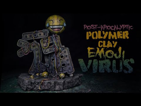 Making a Post-Apocalyptic Emoji Diorama from Polymer Clay and Resin | Time-lapse