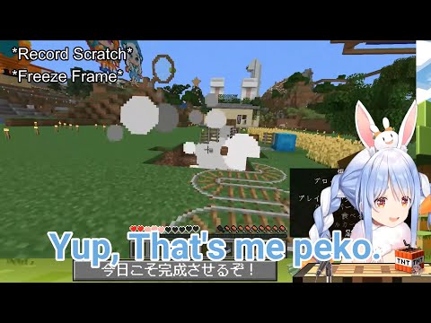 Pekora's First Minecraft Stream Highlight [Hololive ENG Sub]