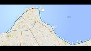 preview picture of video 'City Drive : Driving down the Gulf Road from Kuwait City'