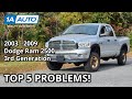 Top 5 Problems Dodge Ram 2500 Pickup 2003 2009 3rd Generation