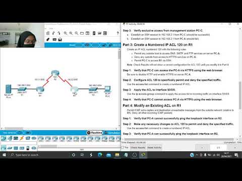 (TUGAS3)4.1.2.5 Packet Tracer Configure IP ACLs to Mitigate Attacks