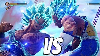 JUMP FORCE - Goku SSB Kaioken vs Vegeta SSB 1vs1 G