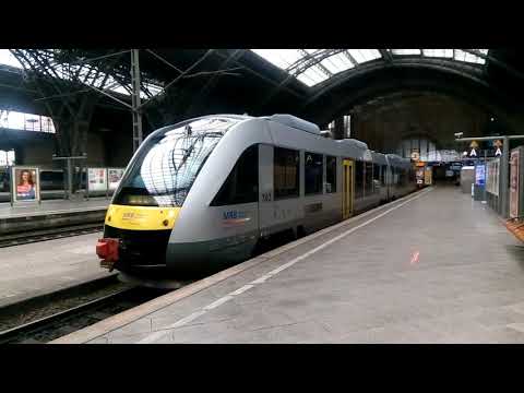 Ausfahrt VT648 der MRB in Leipzig Hbf auf Gleis 19