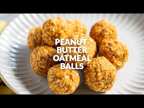PEANUT BUTTER OATMEAL BALLS | No Bake, High-Protein