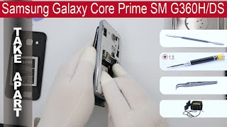 How to disassemble 📱 Samsung Galaxy Core Prime SM-G360H, Take Apart, Tutorial