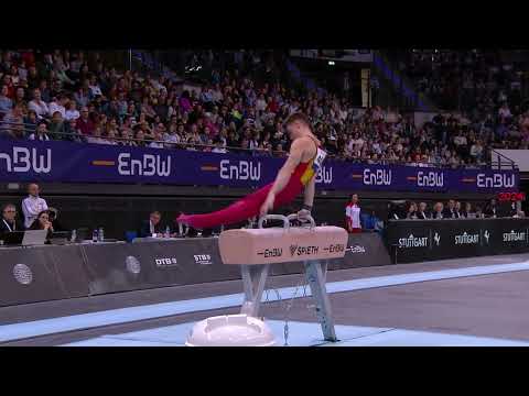 Maxime Gentges Belgien Pauschenpferd - EnBW DTB Pokal 2024 Mixed Cup Stuttgart