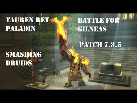 Tauren Ret Paladin PVP BG 7.3.5 - Smashing Druids