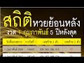 สถิติ หวย ย้อน หลัง 30 ปี