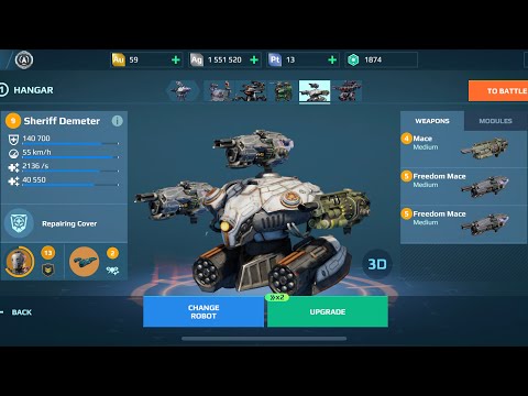 Trying out the Demeter with mace!! Brilliant combo ( war robots)