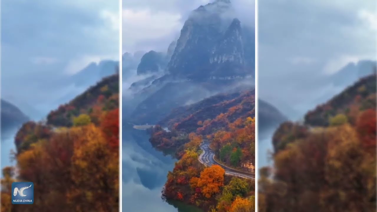 Impresionante vista del monte Yuntai en Henan, China