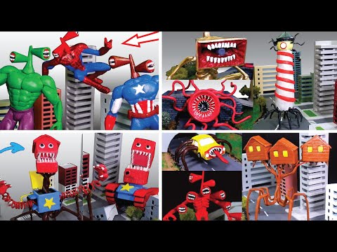 Making All Monsters Dioramas part 5 - Trevor Henderson & Leovincible with Clay | ClayHolic