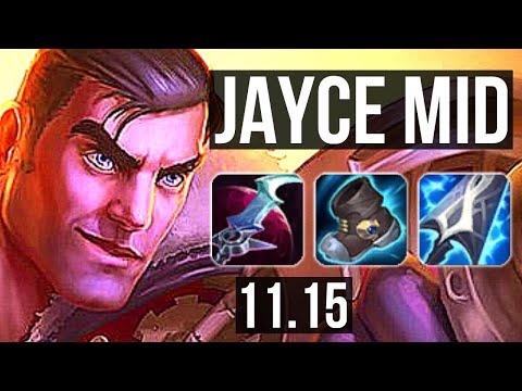 JAYCE vs AKALI (MID) | 3/0/8, 1.2M mastery, 500+ games | NA Master | v11.15
