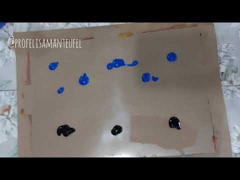 Monotipia - Releitura - Noite Estrelada de Van Gogh