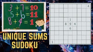 Unique Sums Sudoku
