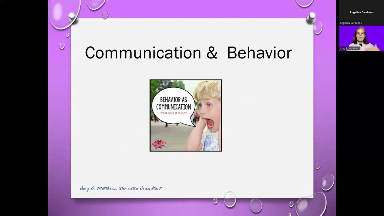 Communication & Behavior Changes Associated with Dementia Disorder