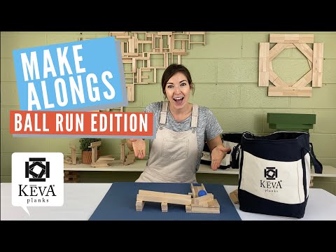 KEVA Planks Make Alongs // Ball Runs: TURNS // How to build a marble run
