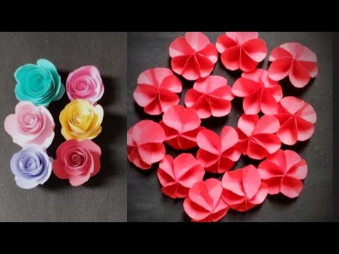 Two types flower making ideas // easy flower making // diy flower making // Rucha's creation