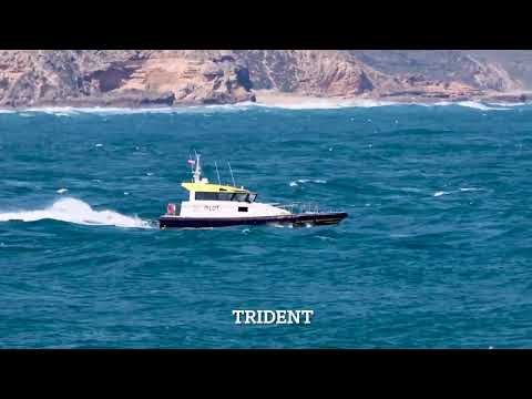 Pilot boats based at Queenscliff Harbour service Port Phillip heads, Victoria, Australia.