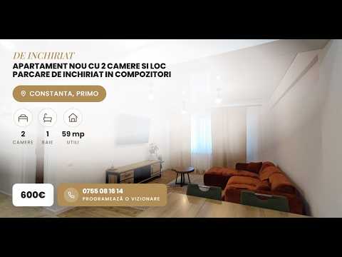 Video Apartament nou cu 2 camere si loc parcare de inchiriat in Compozitori