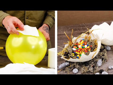 How To Make An Amazing Easter Nest Out Of Toilet Paper!