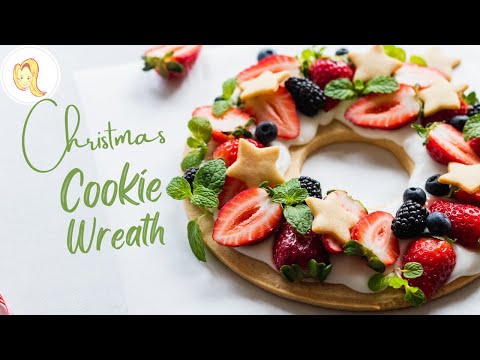 Christmas Cookie Wreath | plant-based, vegan