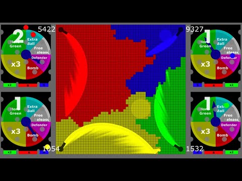 Big Multiply or Release (48x48) Part 2 - Marble battle in Algodoo