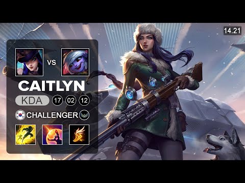 Caitlyn vs Tristana ADC - KR Challenger - Patch 14.21 Season 14