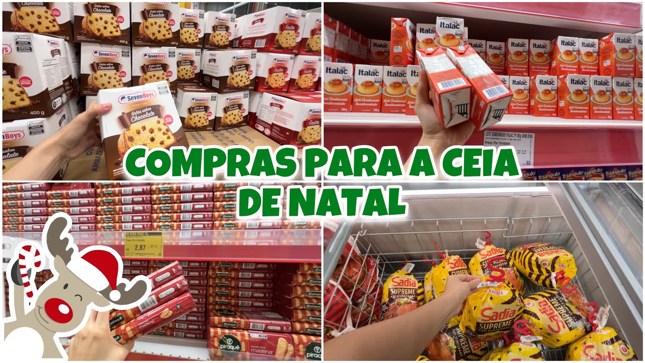 COMPRAS PARA A CEIA DE NATAL 🎅🏻🎄❤️ - E ÚLTIMA COMPRA DO MÊS DO ANO 🙏🏻