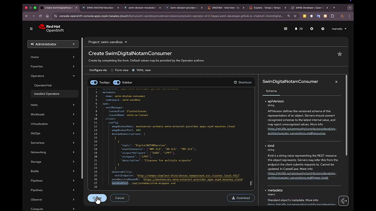 Deploy a Digital NOTAM Consumer