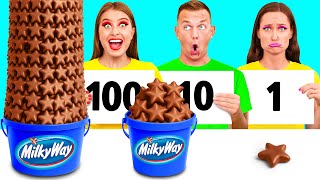 100 Layers of Food Challenge | Crazy Cooking Battle by BaRaFun Challenge